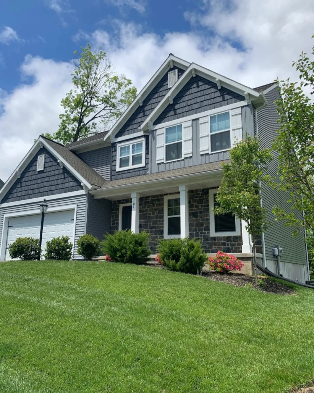 Finished residential exterior cleaning project