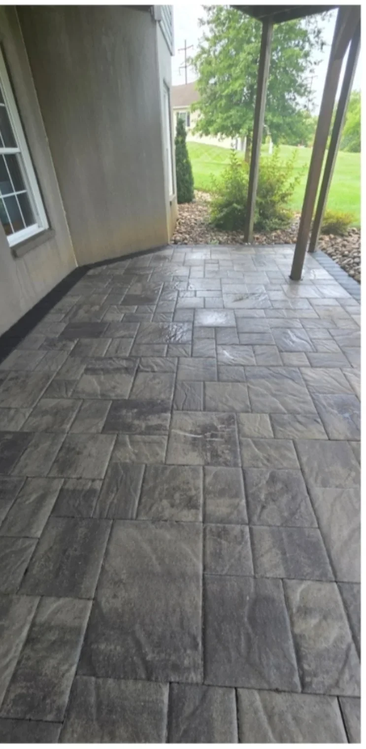 Paver patio after cleaning by NextGen Power Wash